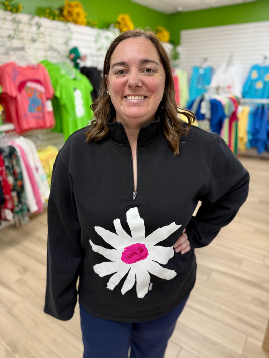 Victoria Pink Center Daisy Fleece
