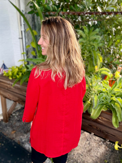 Fridaze Jasmine Side Buttons Top