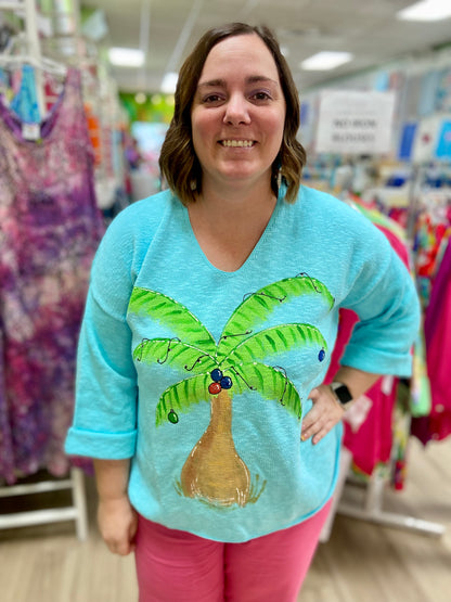 MoMo Sweater - Christmas Palm Tree