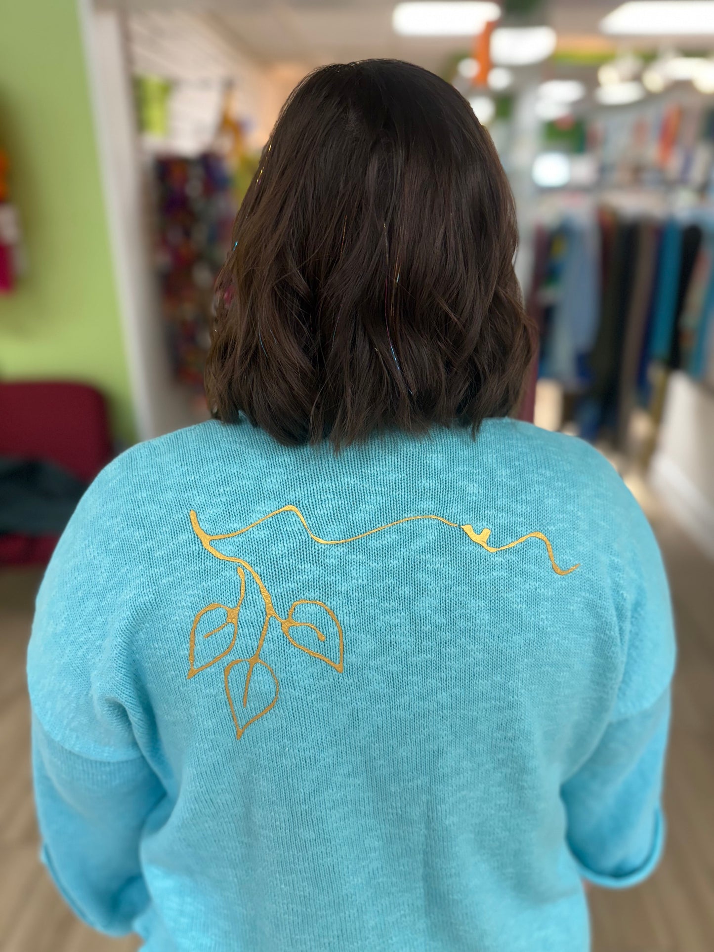 Peg Peach Petals Painted Sweater
