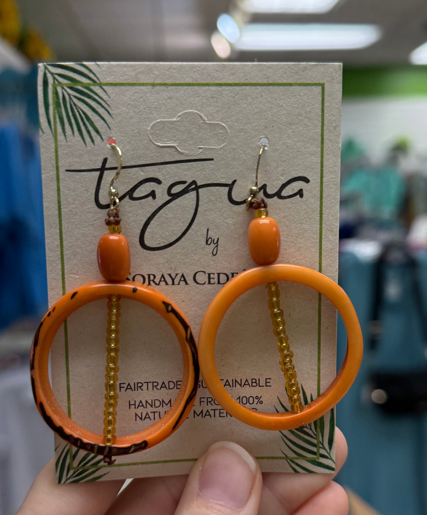 Tagua Gemma Earring