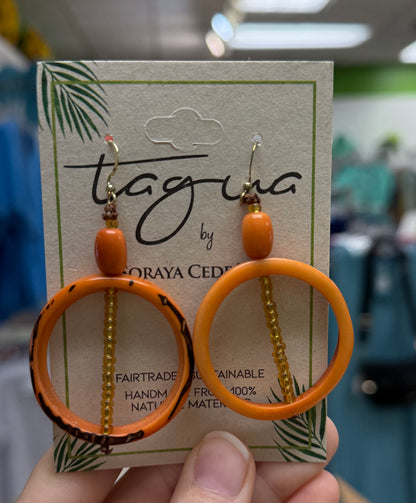 Tagua Gemma Earring