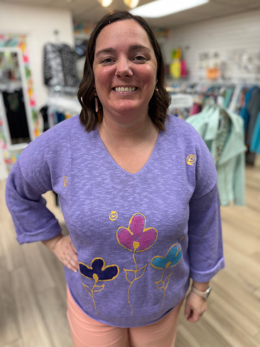 Peg Painted Sweater - Tulip Trio