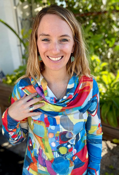 Claire DesJardins Insatiable Cowl Top