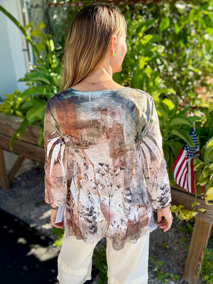 Jess & Jane Chiffon Hem Top