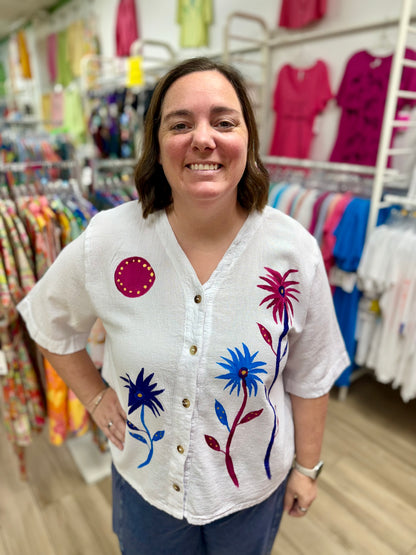 Peg Painted Miabella Floral Tops