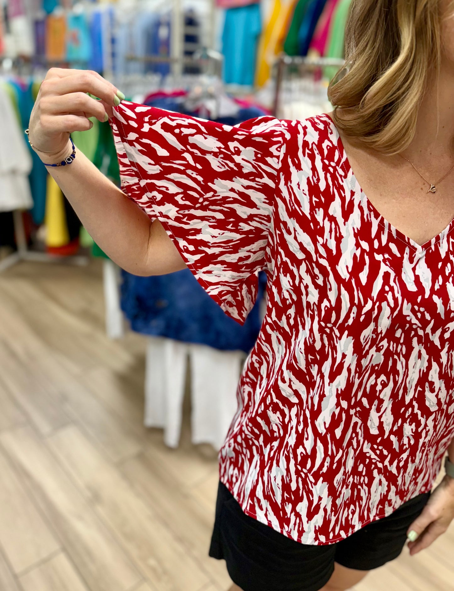 Michelle McDowell Paisley Tiger Top