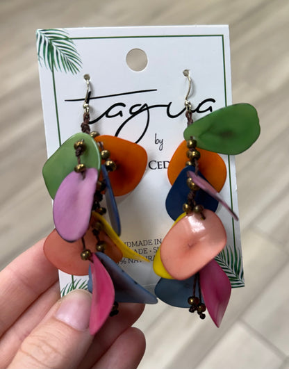 Tagua Sage Earring