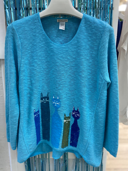 MoMo Sweater - Colorful Cats