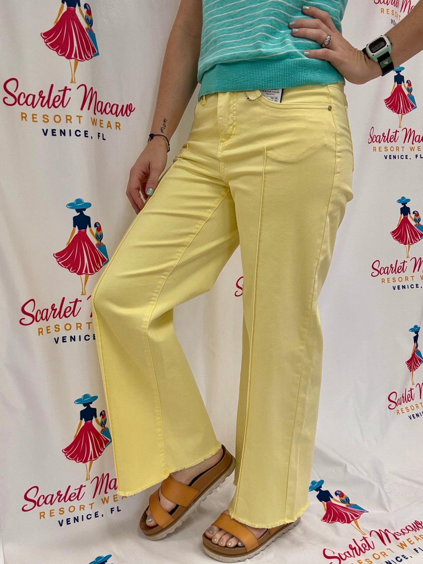 FDJ 2201511 Pineapple Wide Leg Jean