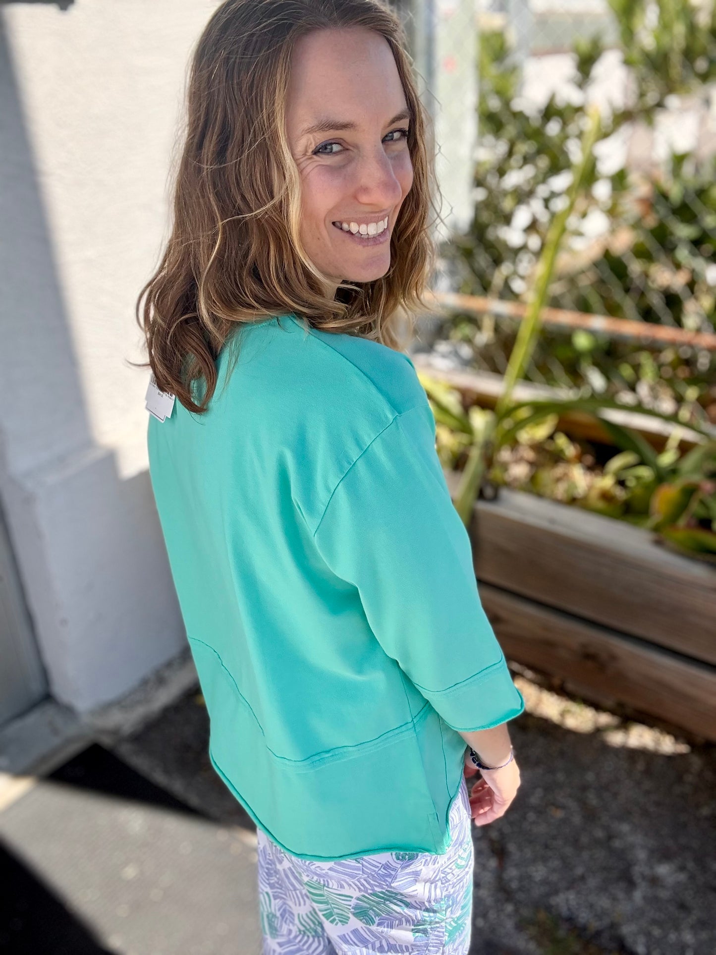 Wild Palms 1501 Roll Neck Top