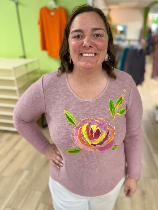 Peg Painted Rose Sweater