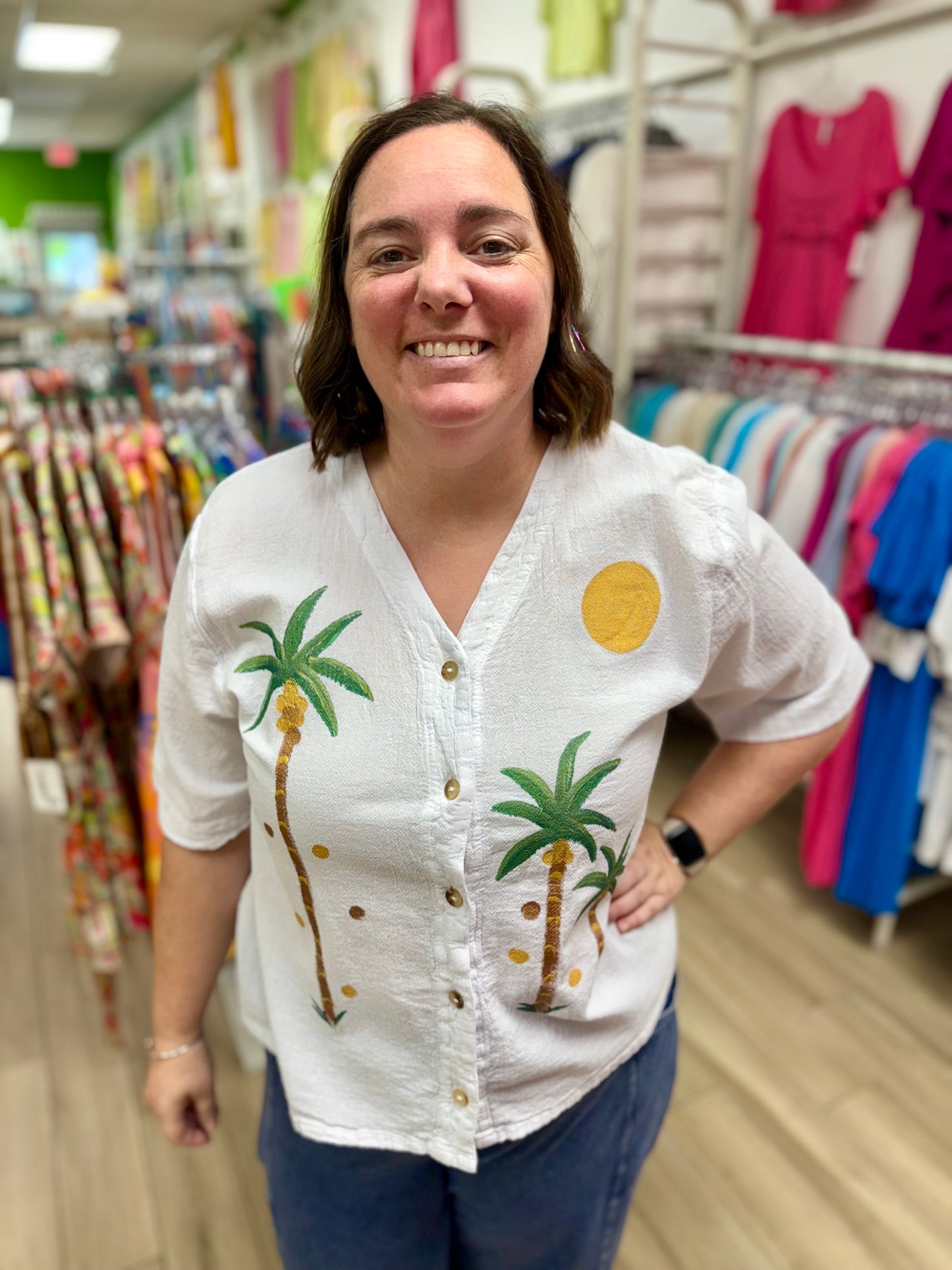 Peg Painted Miabella Palm Tree Tops