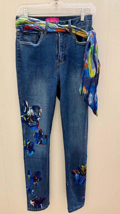 Claire DesJardins Full Bloom Print Jean
