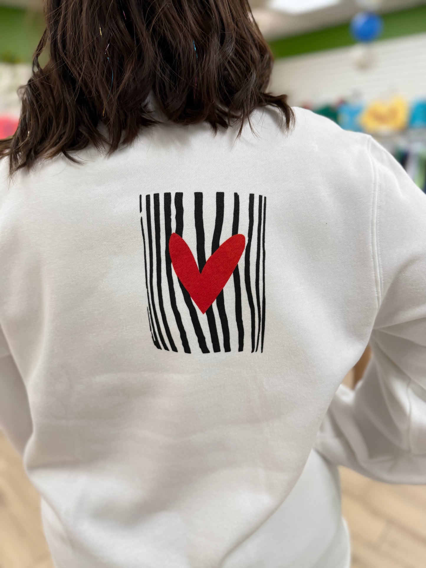 Victoria Stripe Heart Fleece