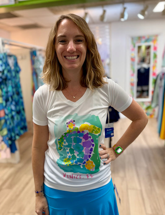 Abakiki Treasure Island Turtle UPF Top