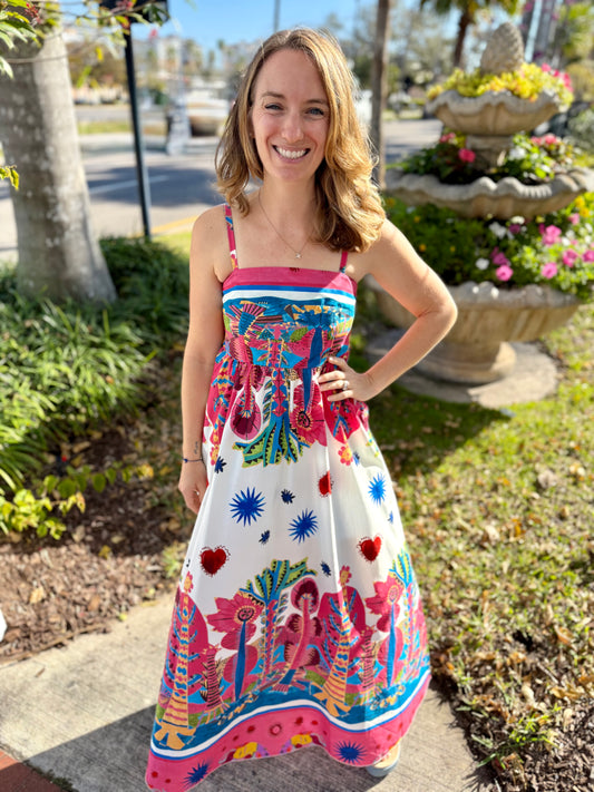 Zenara Woman ZF355 Print Maxi Dress