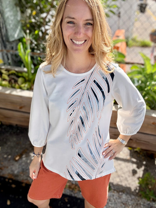 Inspired by Wild Palms D66 Leaves Top