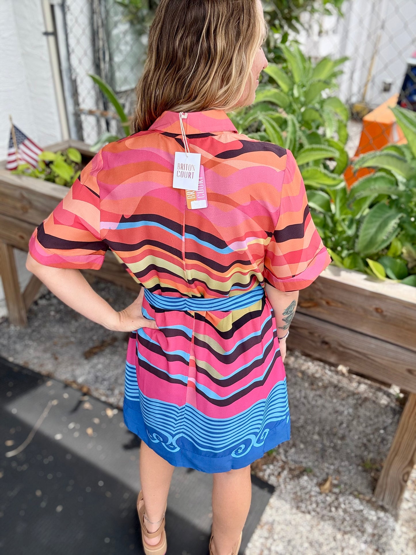 Briton Court Elena Sunrise Shirt Dress