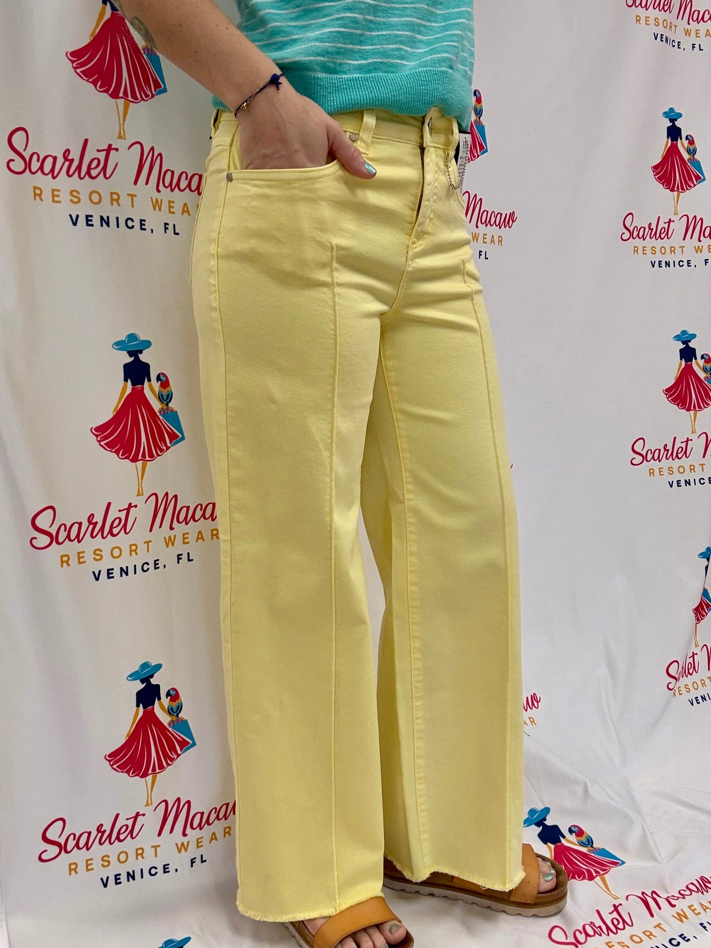 FDJ 2201511 Pineapple Wide Leg Jean