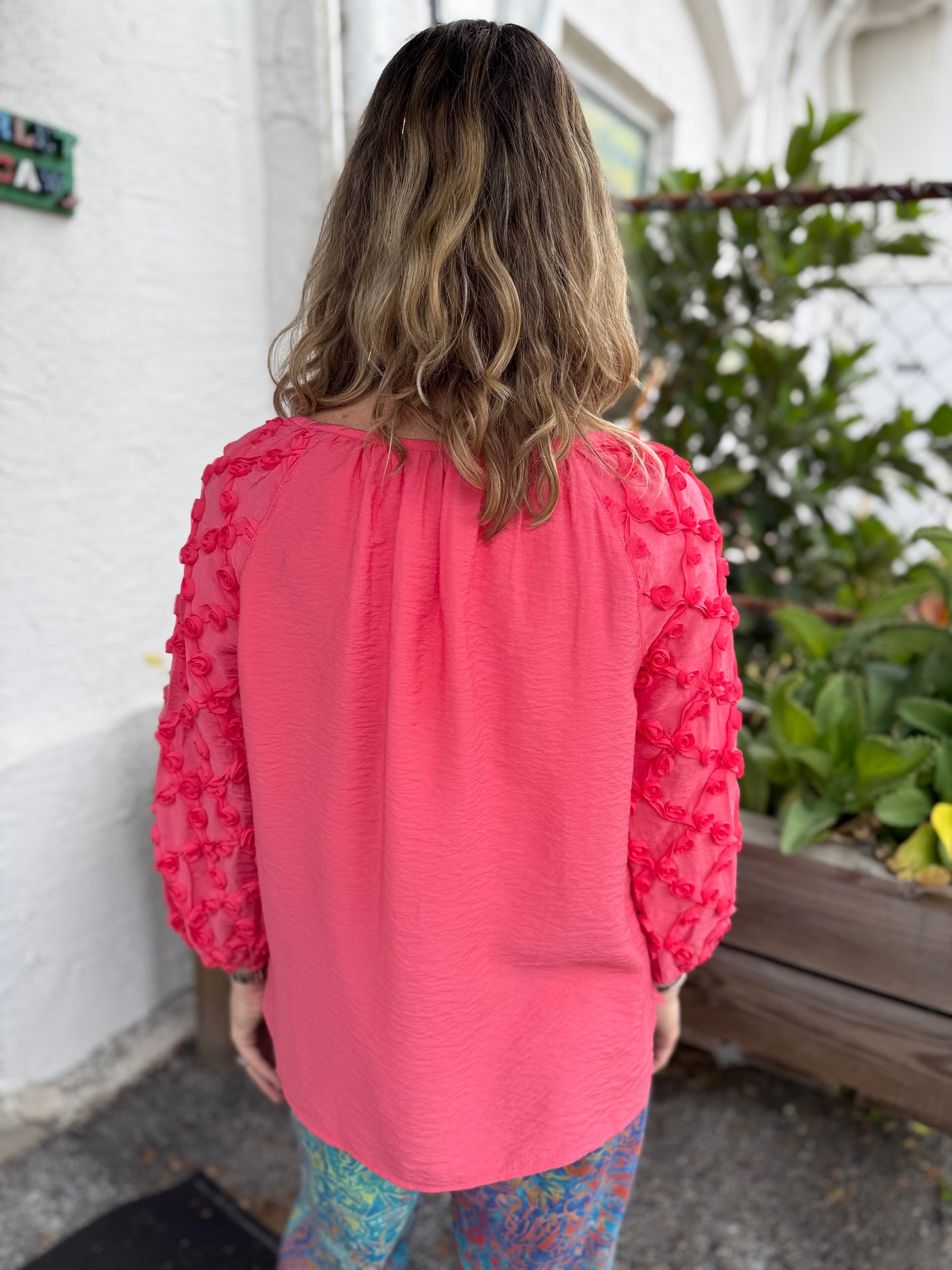 Multiples M26602TM Rose Sleeve Top
