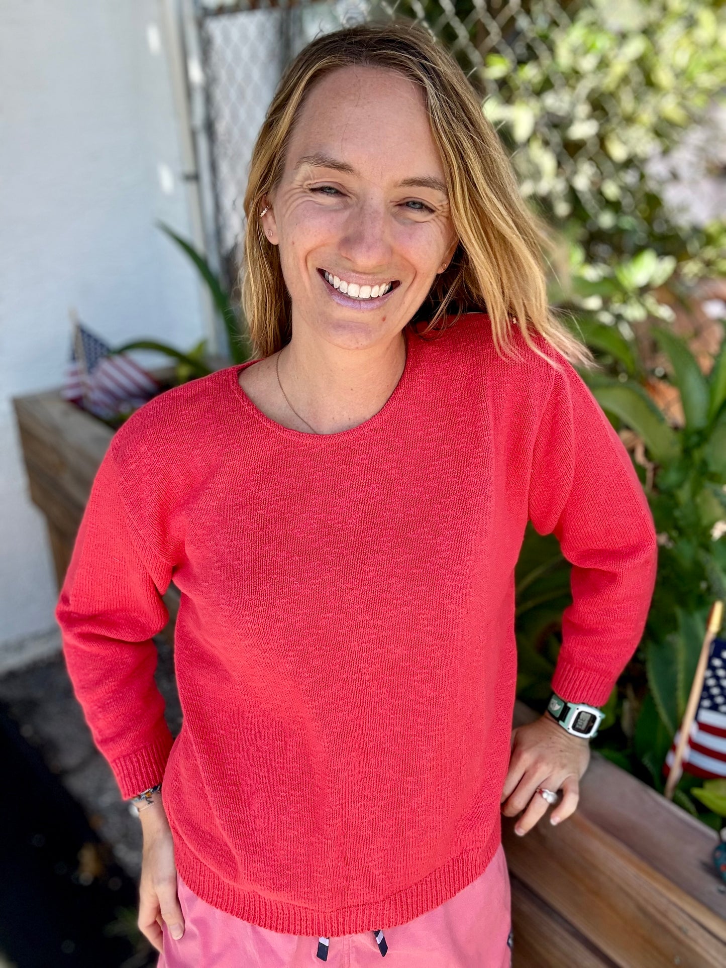 Sage 4100 Crew Neck Crop Sweater
