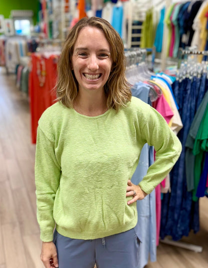 Sage 4100 Crew Neck Crop Sweater
