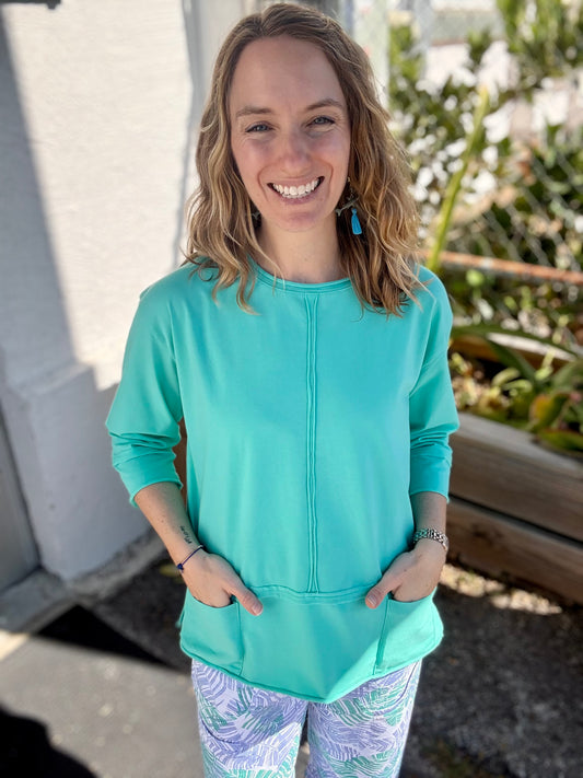 Wild Palms 1501 Roll Neck Top