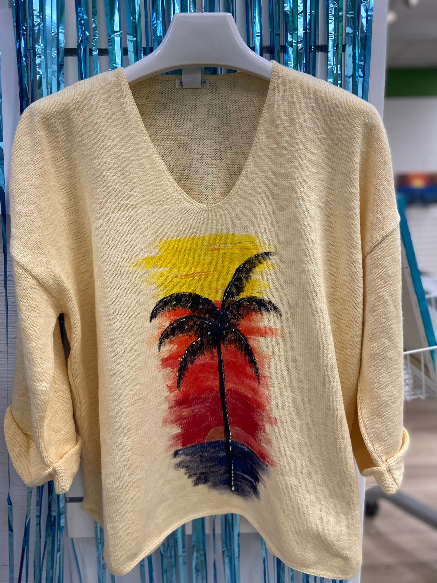 MoMo Sweater - Sunset Palm Tree