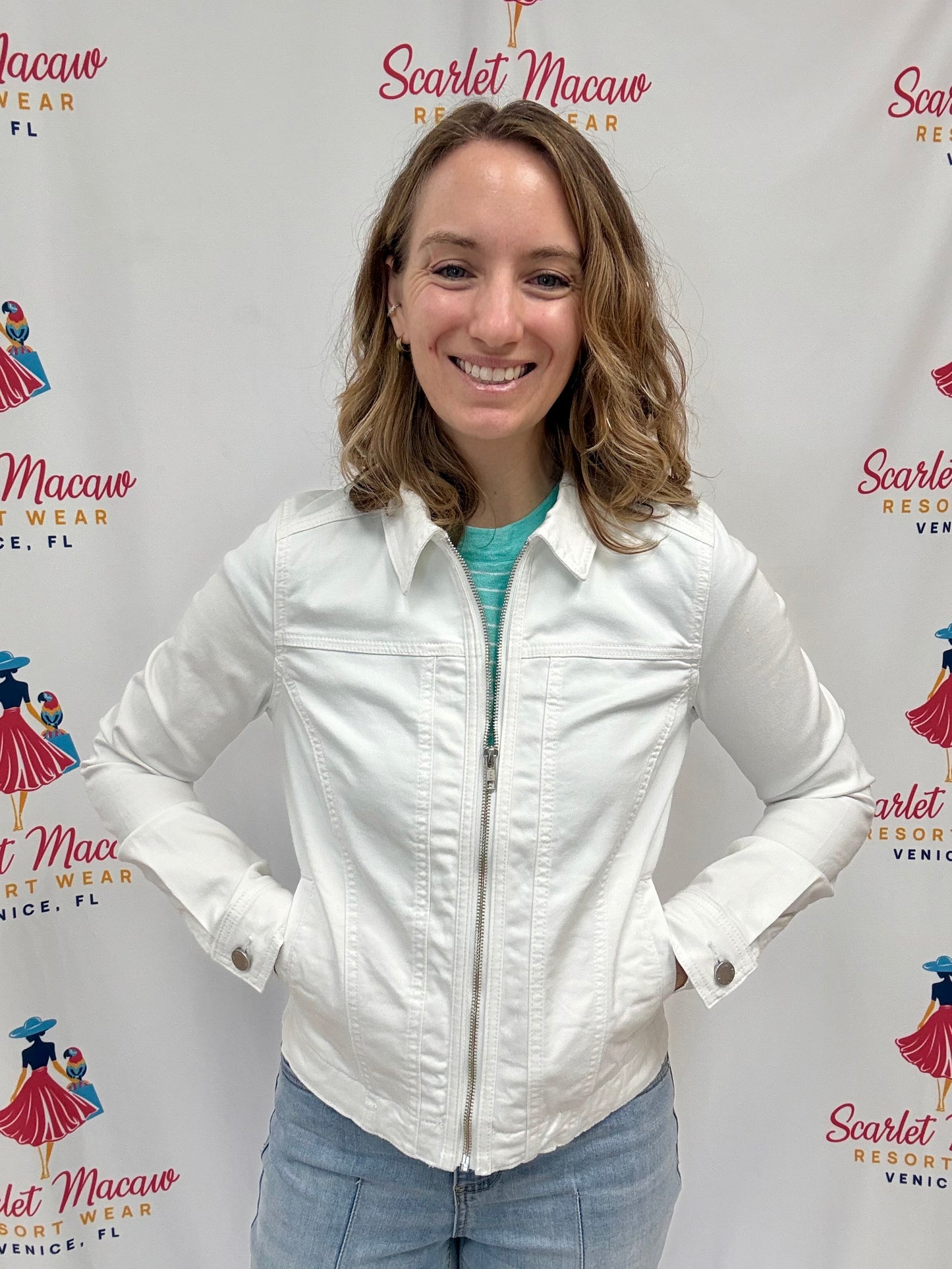 FDJ 1944511 White Jean Jacket