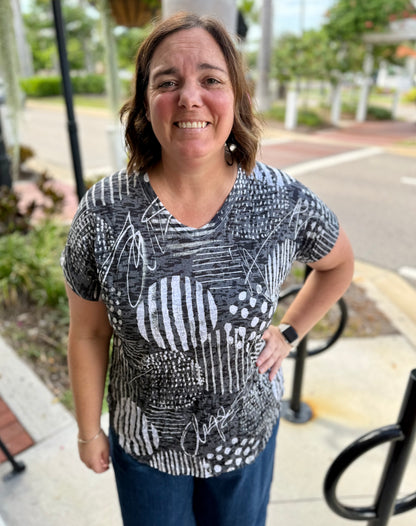 Jess & Jane SC1 Crinkle Dolman Top