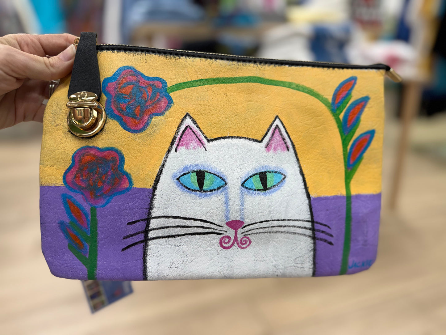 Jackie Ludtke Painted Cat Bags