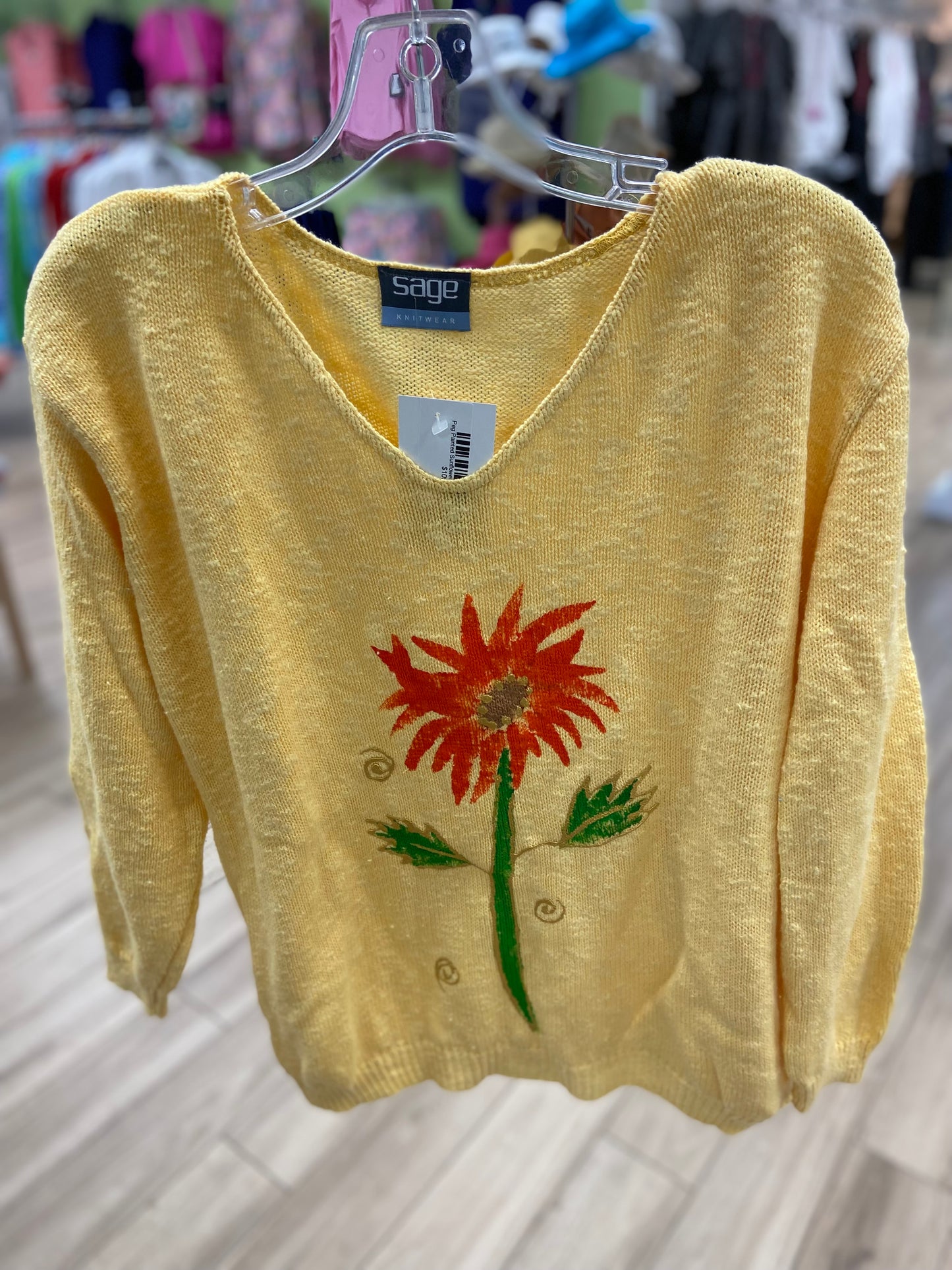 Peg Painted Sunflower Sweater