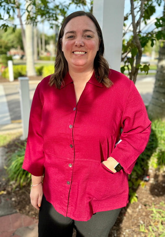 Fridaze AA324 Fiona Collared Blouse