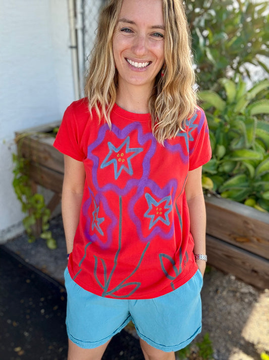 Jackie Ludtke 8145 Tall Stems Painted Top