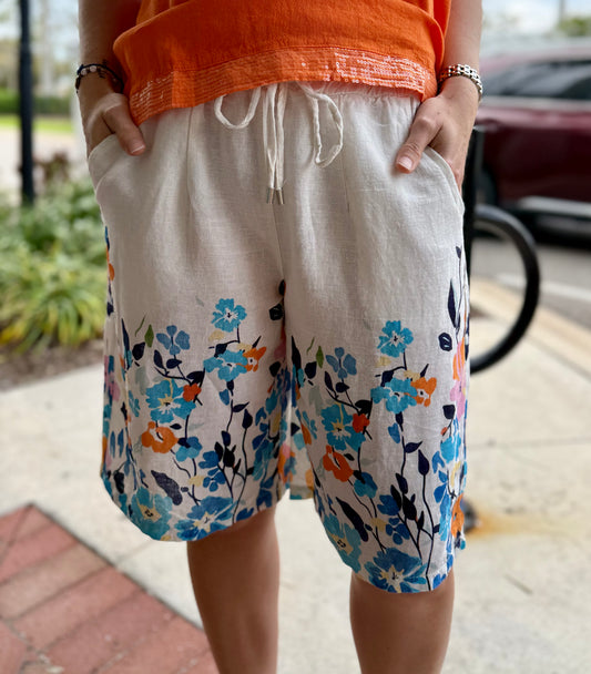 Spanner 226303	Floral Linen Shorts