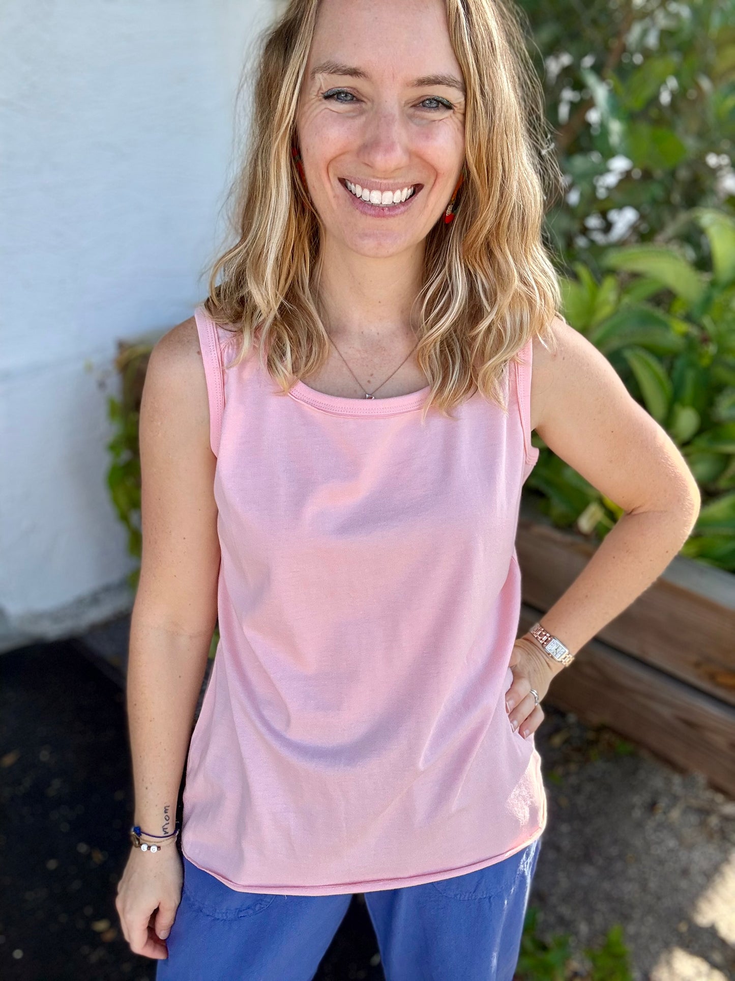 Wild Palms Raw Trim Tank Top