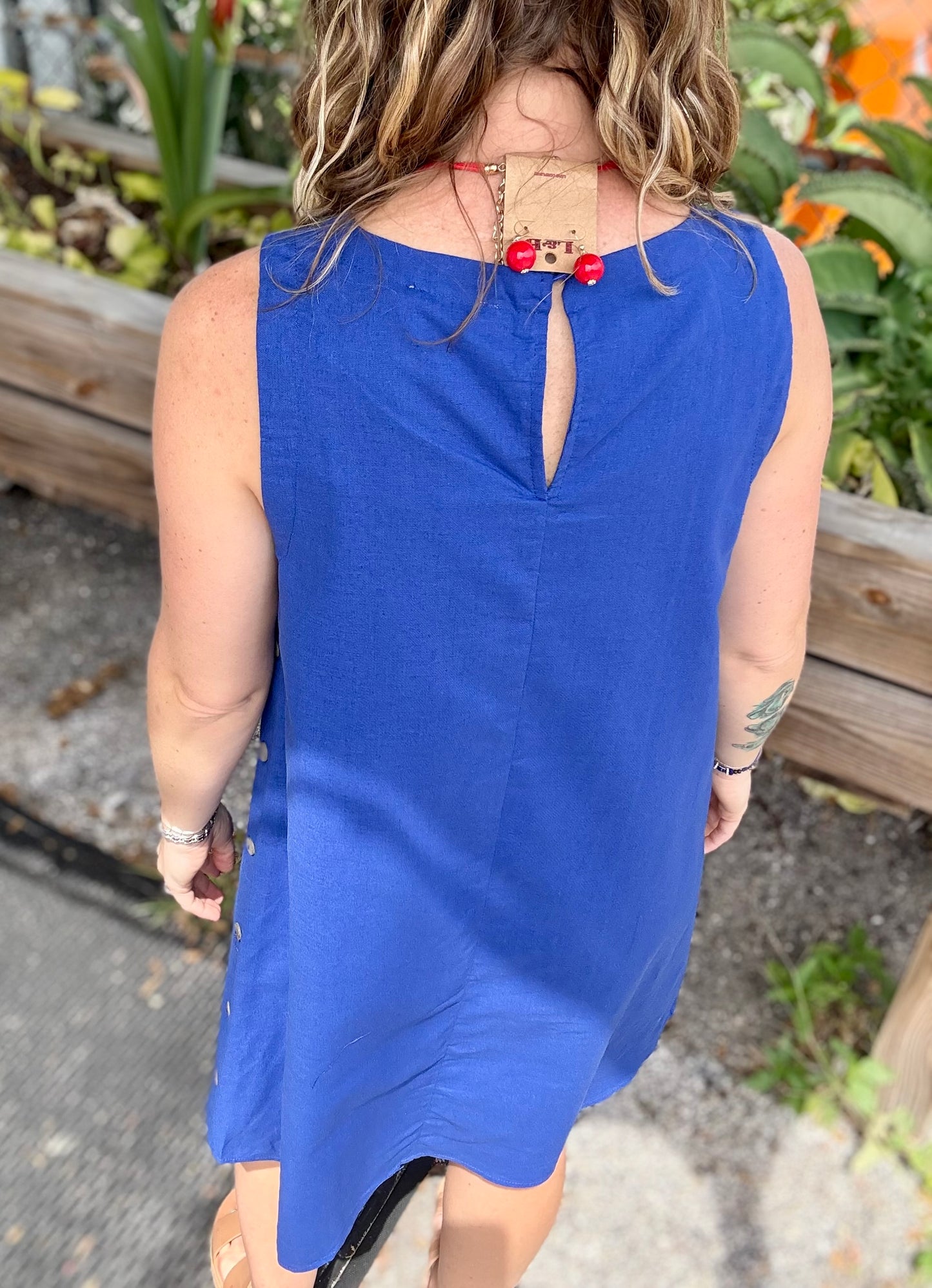 Annie Wear Side Button Shift Dress