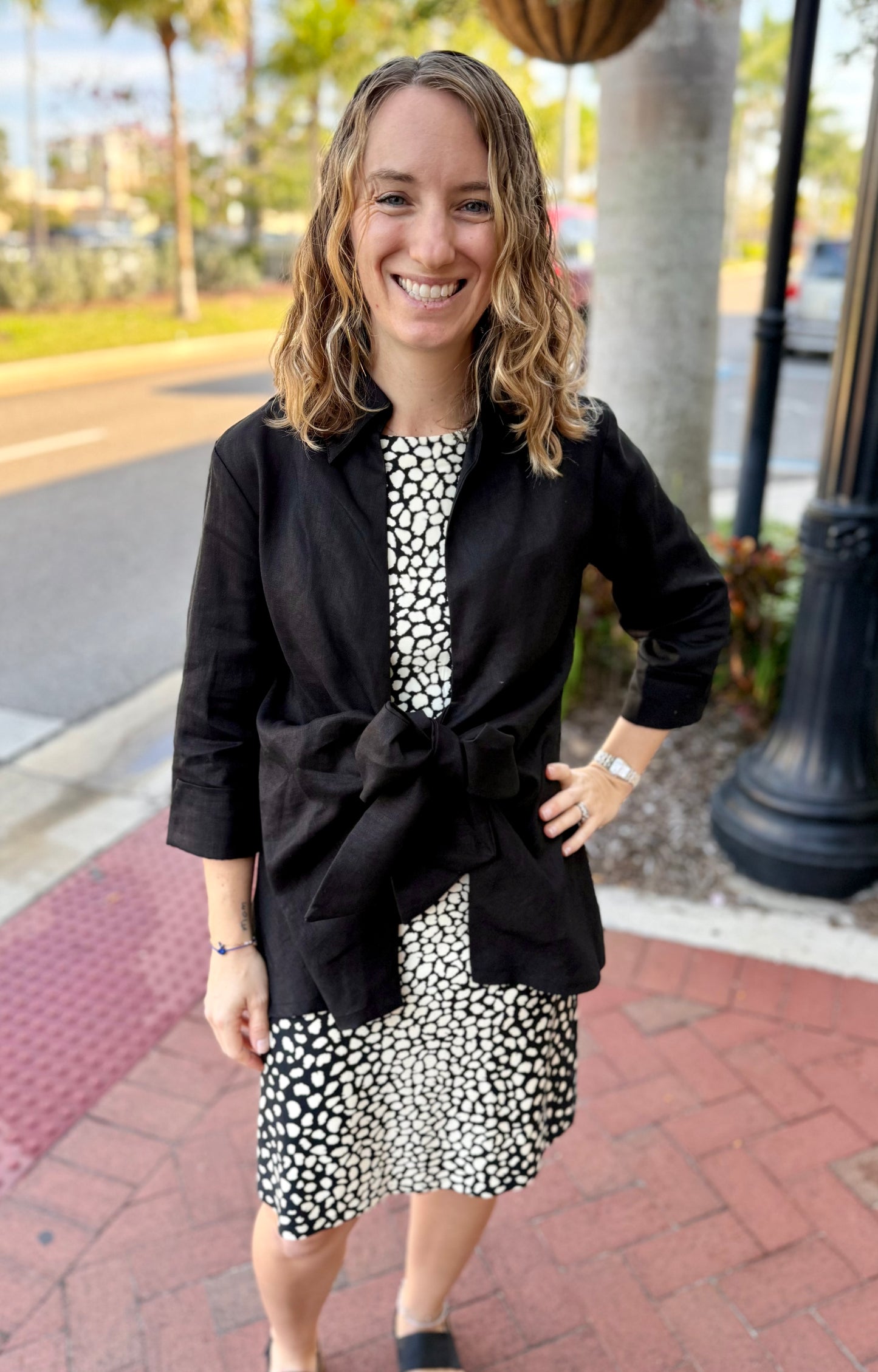 Dawn Bacchus Linen Wrap Jacket