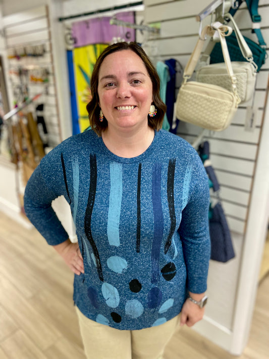 Jess & Jane GB1 Print Cozy Top