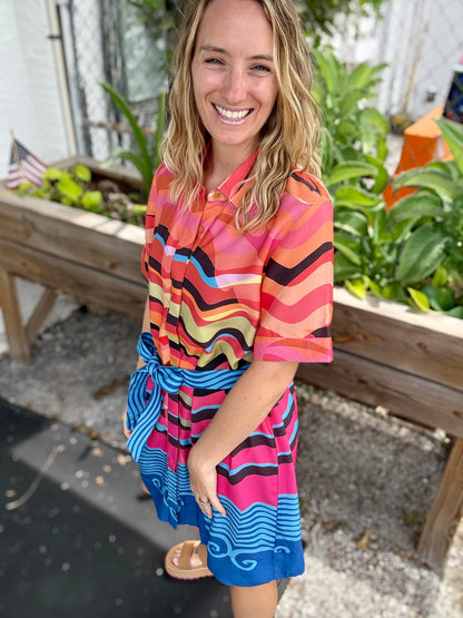 Briton Court Elena Sunrise Shirt Dress