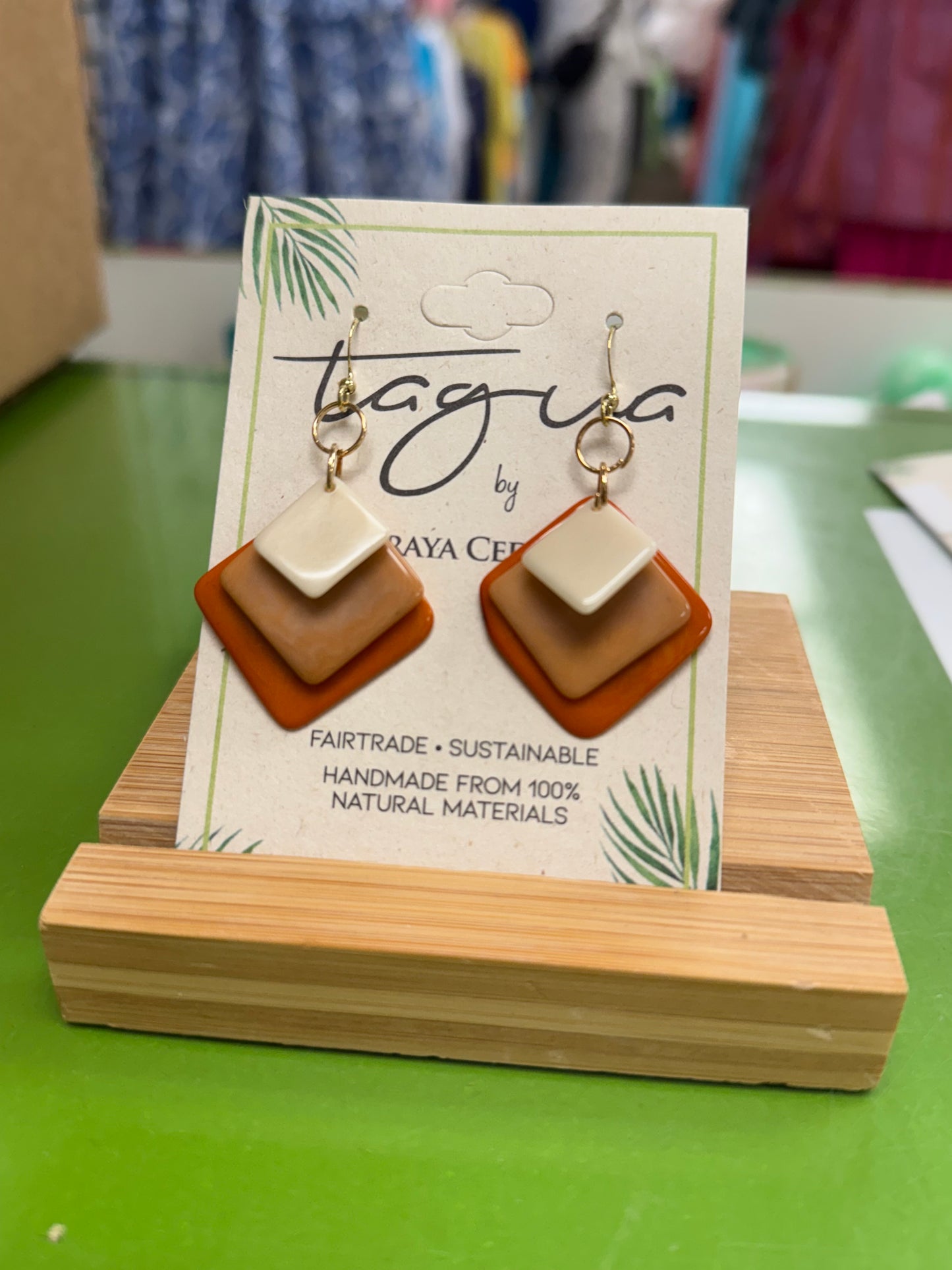 Tagua Minerva Earring
