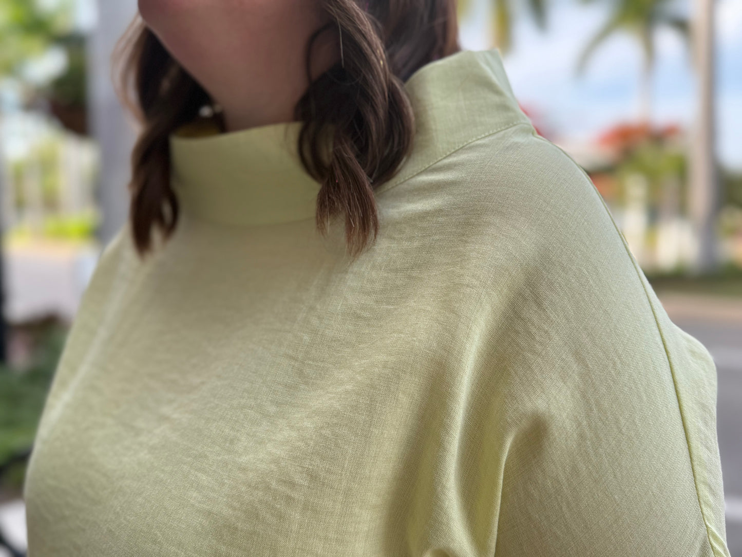 Fridaze AA374 Drop Shoulder Linen Top