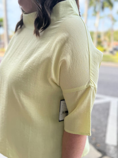 Fridaze AA374 Drop Shoulder Linen Top