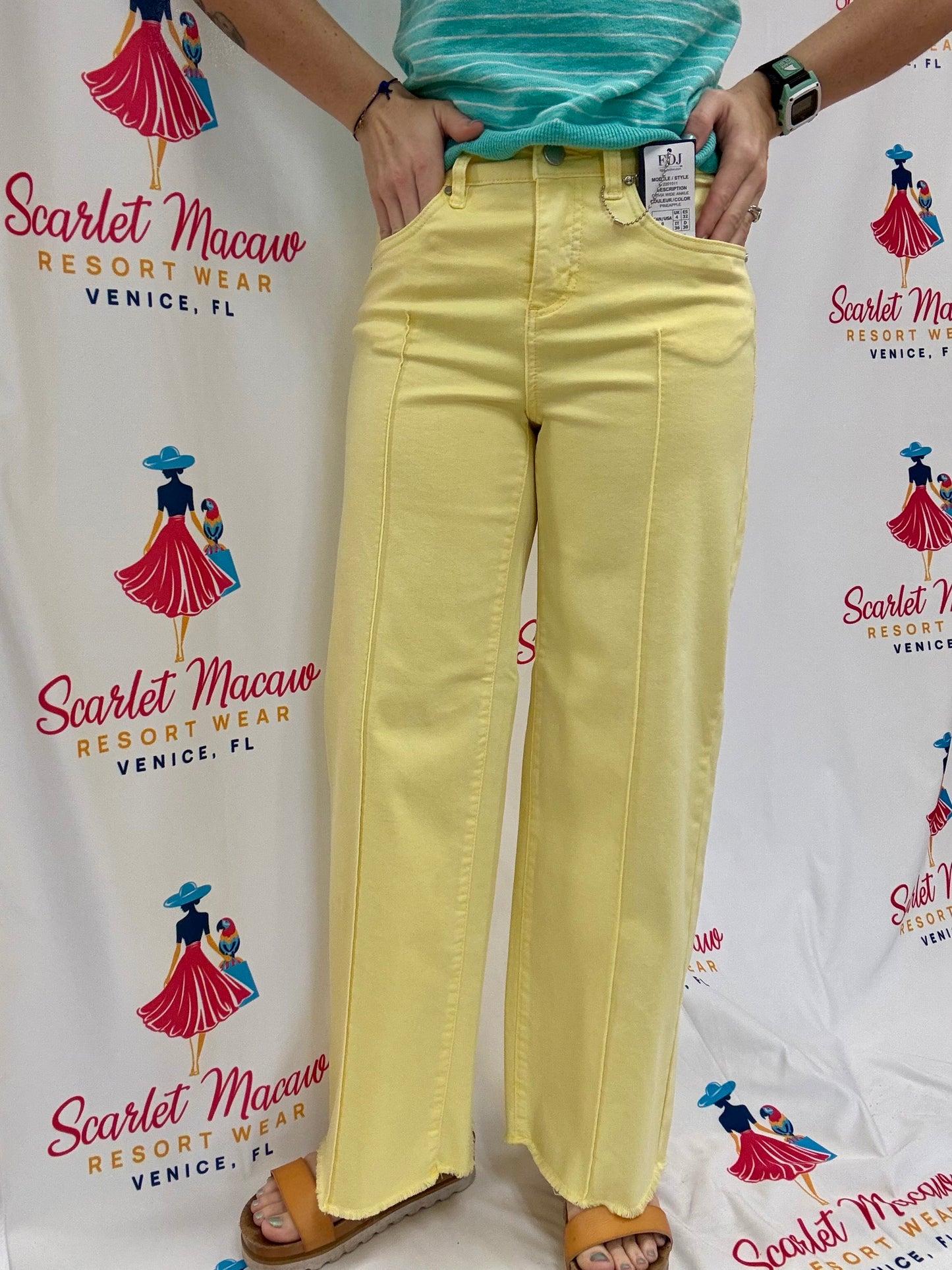 FDJ 2201511 Pineapple Wide Leg Jean