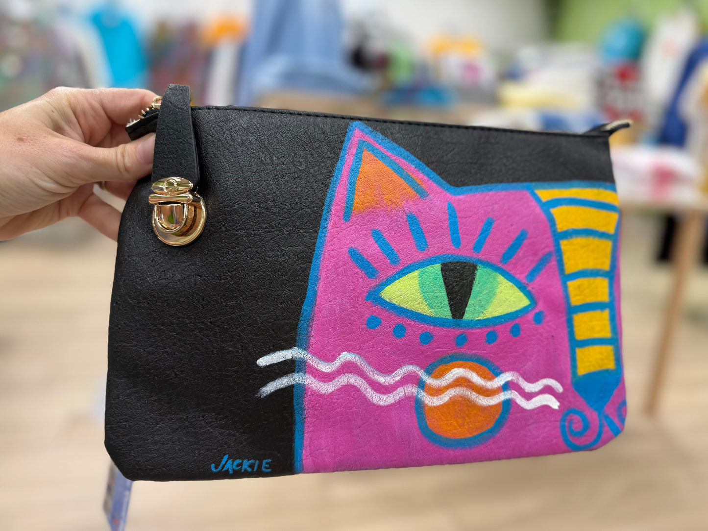Jackie Ludtke Painted Cat Bags