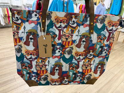 Anngoti Fashionable Dogs Tote Bag