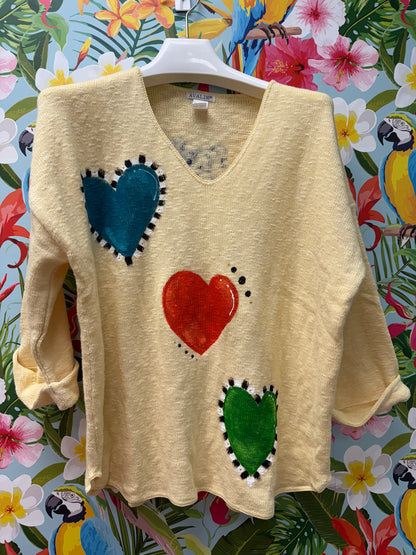 MoMo Sweater - Happy Hearts