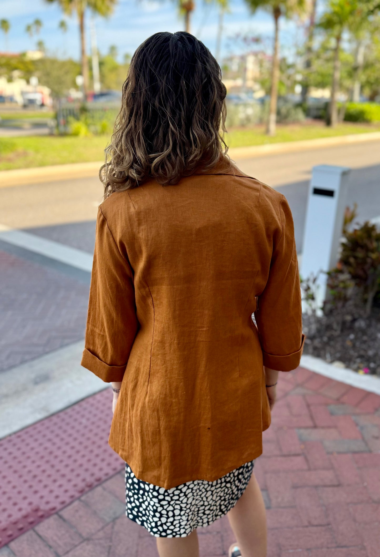 Dawn Bacchus Linen Wrap Jacket