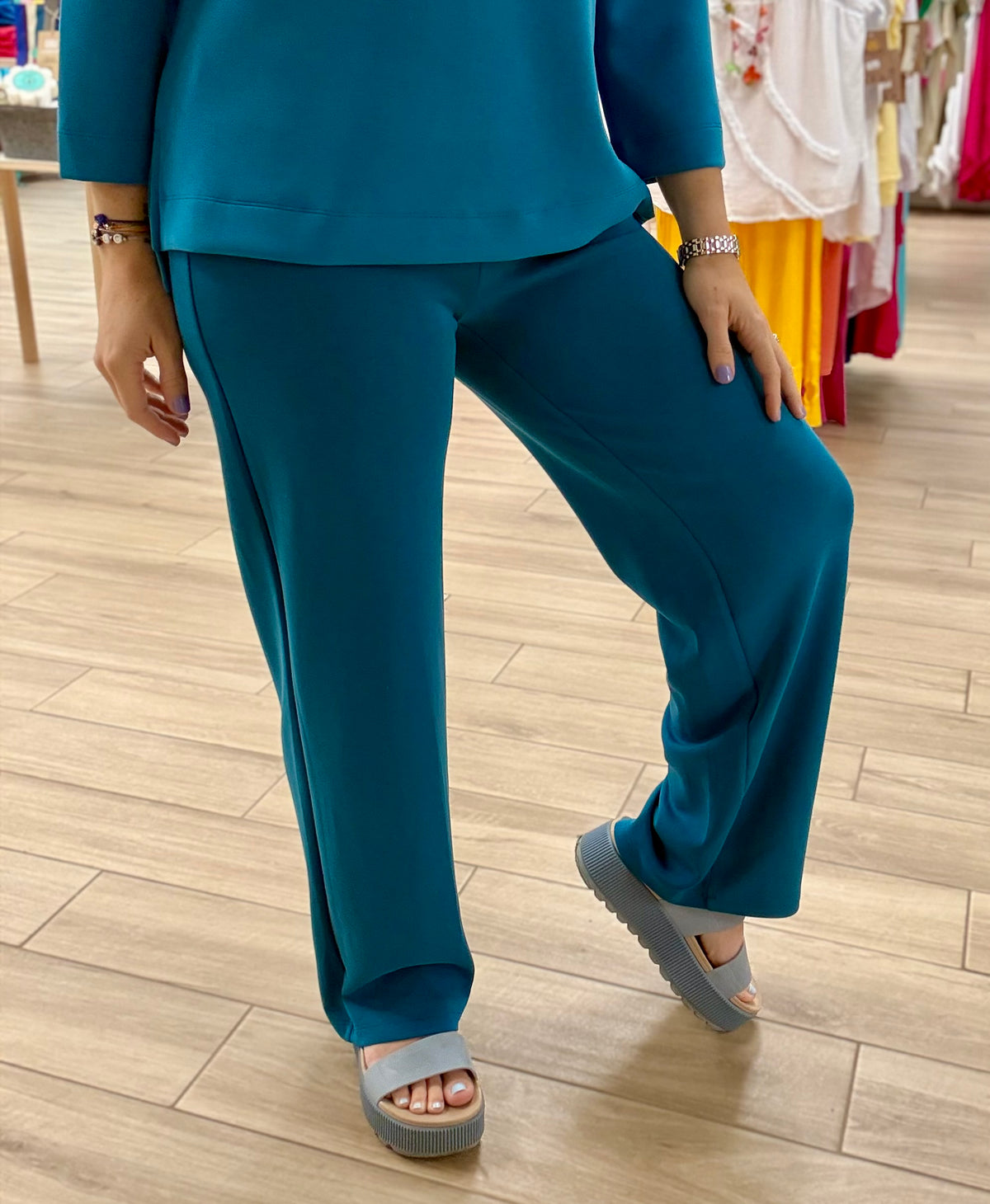Multiples Peacock Soft Pant